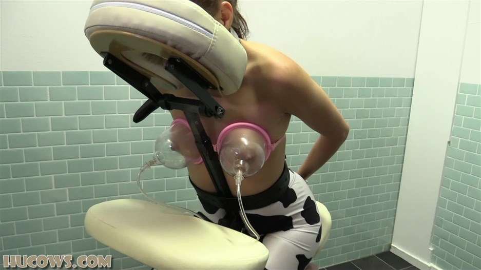 Hucows – Britney – massage chair udder pump